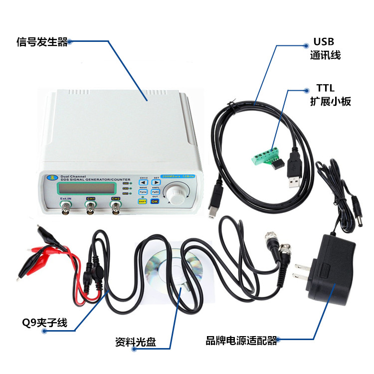 25MHz TTL/Analog pulse signal source DDS Signal Generator Double channel - Click Image to Close